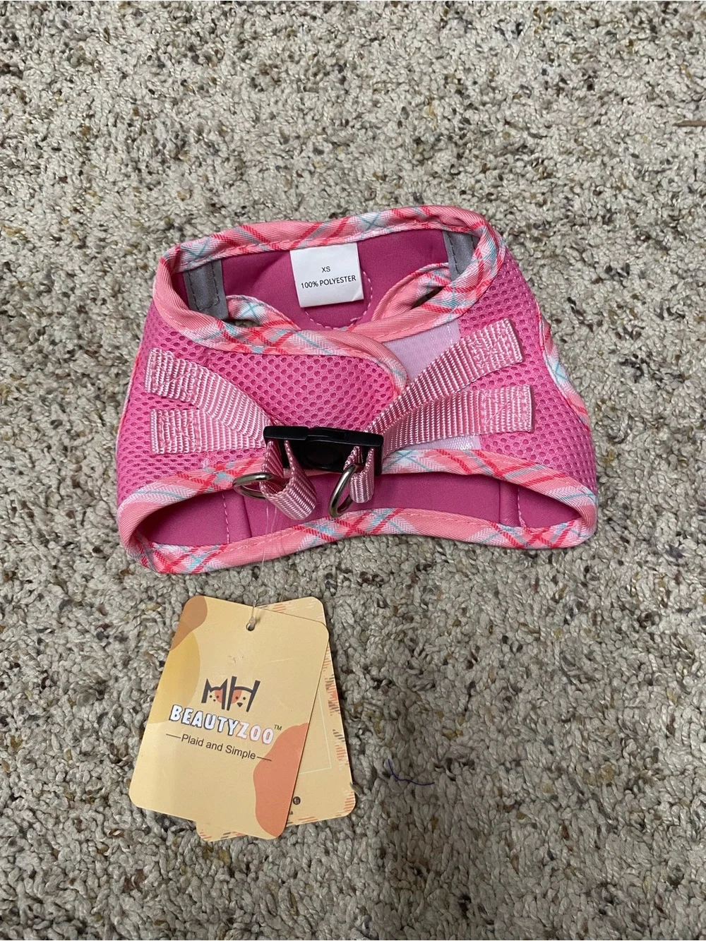 BeautyZoo xs dog harness pink no pull soft mesh doggie supplies new with tags